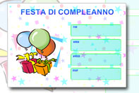 Biglietto invito compleanno da stampare