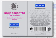 Etichetta professionale cosmetico per cosmetici