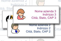 Etichette professionali indirizzi