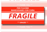 Etichetta pacco fragile