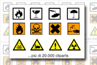 Etichetta pacco segnali pericolo