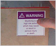 Etichetta di pericolo personalizzata